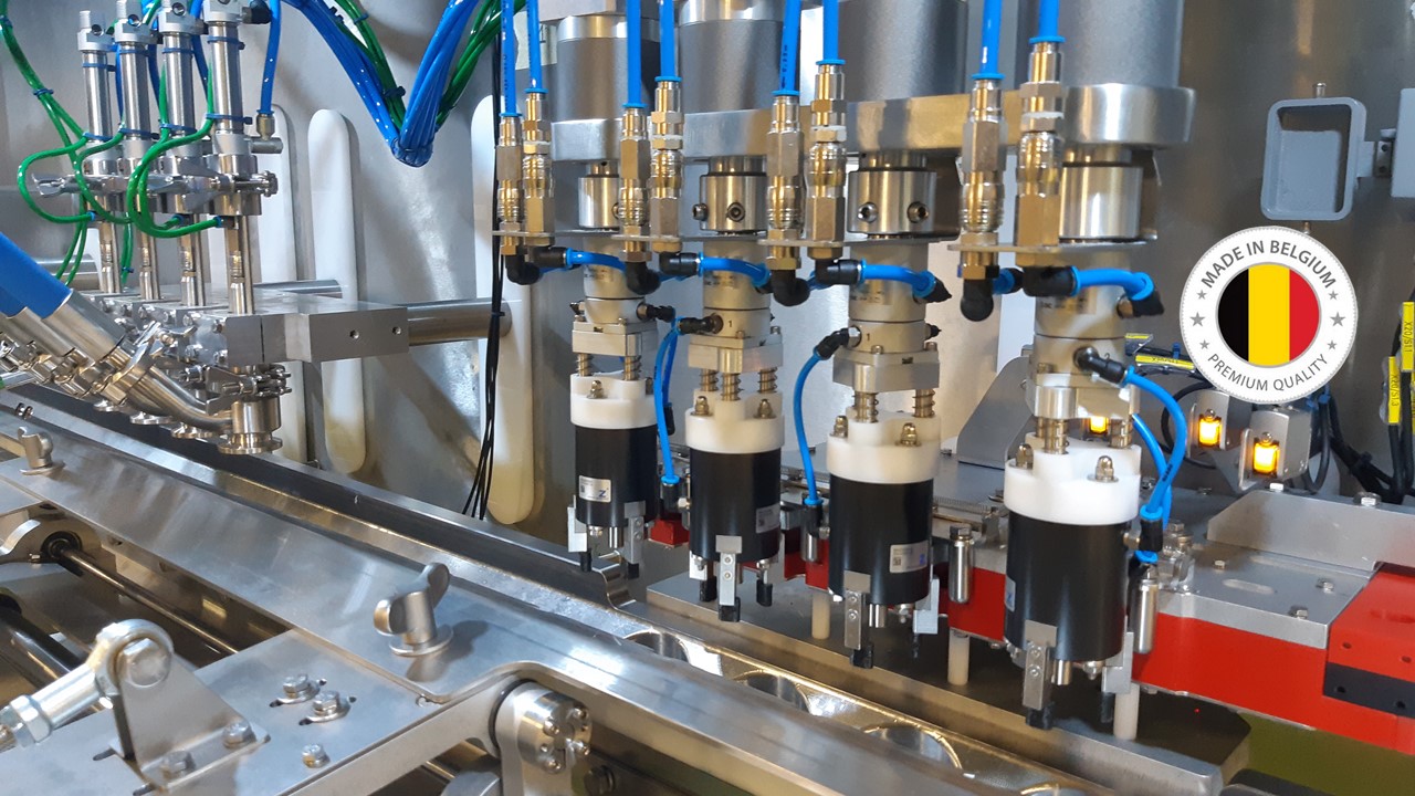 Multihead 4 pouch filling machine Scaldopack, Made In Belgium